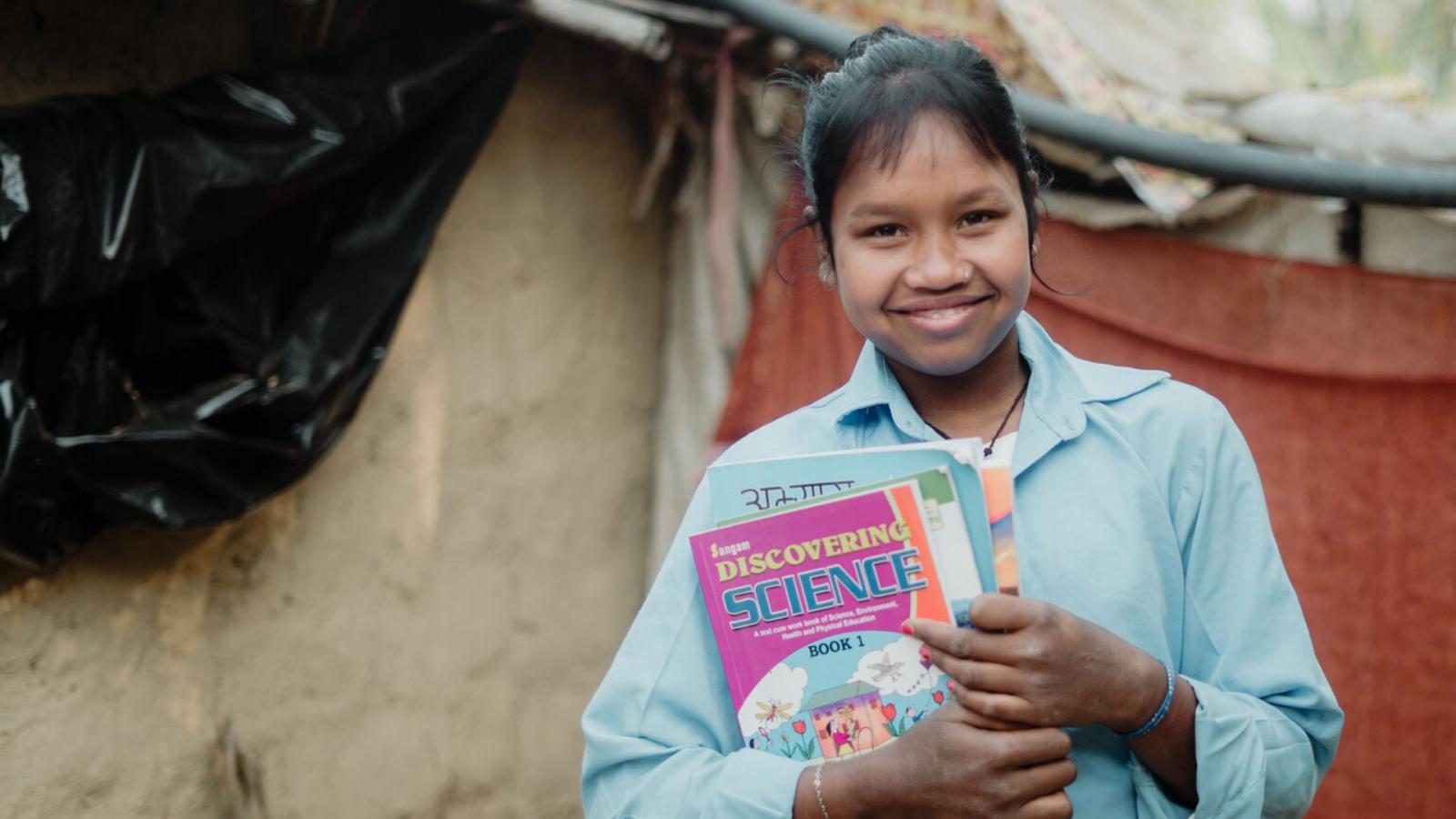 Schoolgirl with book