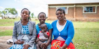 14 year old Elizabeth with her baby, her teacher and her mentor.