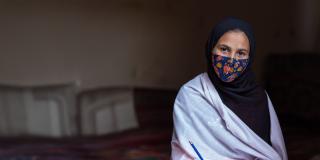 Najeeba at her home