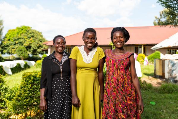 Consolata with her mentor and her teacher.