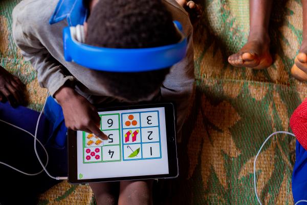 Child using tablet