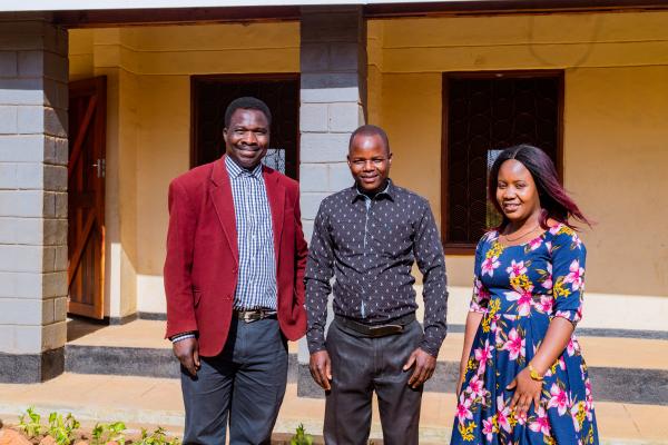 Teacher and volunteers in Malawi