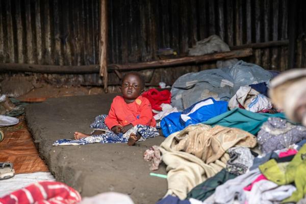 Doreen's baby inside her home