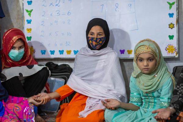 Najeeba and her friends