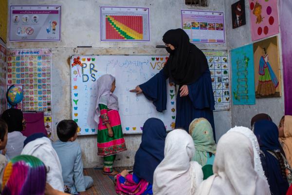 Child in learning centre
