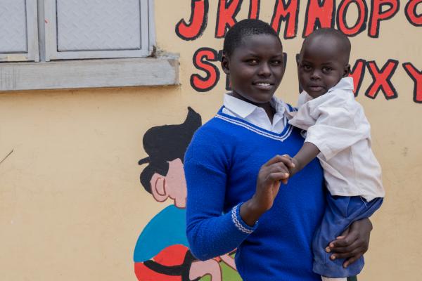 Emily with her son, Shedi